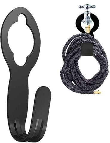 Shitafe Portagomma in metallo, Portagomma da giardino | Supporto per tubo 'acqua con gancio per tubo in metallo | Può contenere fino a 10 kg. Gancio per tubo flessibile con design resistente