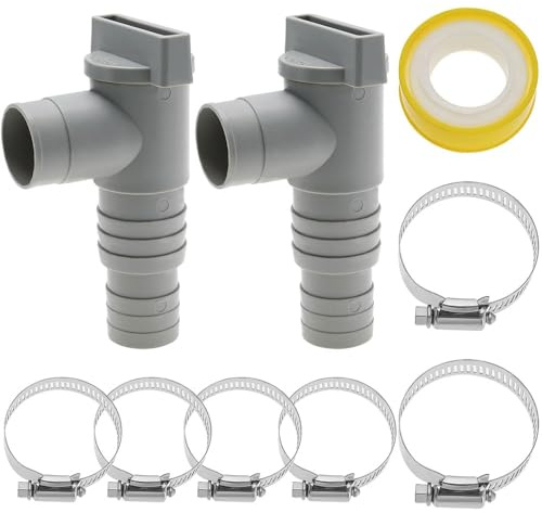 PASLFC Absperrhahn Pool 32mm auf 38mm,2 Stück Pool Absperrhahn 32mm,Pool Anschlussset 32mm,Pool Ventil 32mm,Wartungshahn/Absperrhahn für Pools mit 32mm Schlauchanschluss,Pool und Poolpumpe Wartung