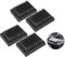 Lot de 4 brosses de nettoyage pour barbecue à poils métalliques - Têtes de rechange pour brosse et grattoir