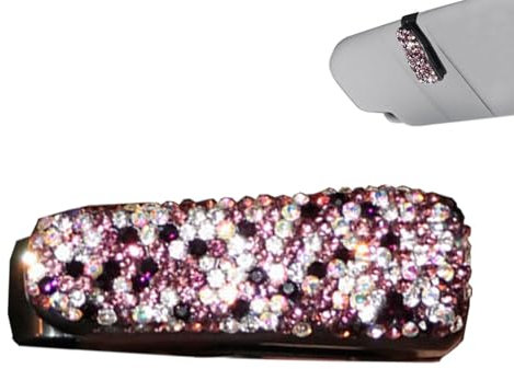 Naqqios Soporte De Gafas De Sol para - Sol De Coche, Soporte De Gafas De Sol para Parasol De Coche | Soporte De Gafas De Sol De Rhinestone para Parasol De Coche - Accesorios