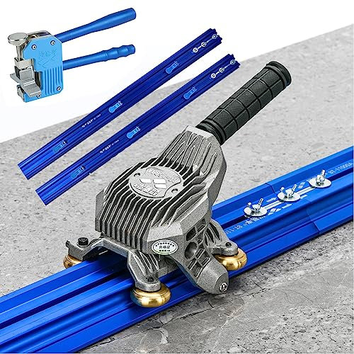 Large Format Tile Cutting Machine with Suction Cups - Manual Tile Cutter for Ceramic Porcelain Tiles up - Tile Push Knife & Plier Included