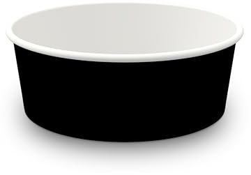 DOT Horeca Solutions 50 ciotole in carta 750 ML insalatiere NERO carta cartoncino kraft ciotola marrone salad bowl asporto food delivery insalate riso pokè zuppe pasta take away usa e getta
