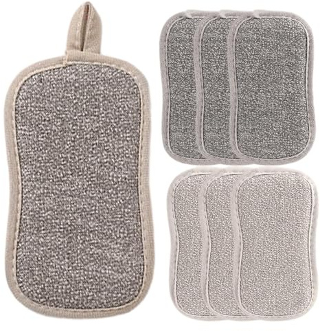 6-Pack Reusable Washing Up Sponge, Non-Scratch, Dual-Sided Kitchen and Bathroom cleaning products, 16.5x9.5cm Eco-Friendly, Long-Lasting Dish and Multi-surface Pads Cleaners, kitchen scourers
