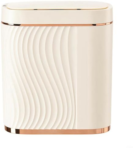Puupaa Poubelle de salle de bain avec couvercle automatique, capteur de mouvement intelligent avec couvercle à ouverture automatique, pour salon, coiffeuse, cuisine, bureau (B)