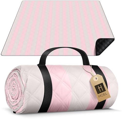 HOEL Manta Picnic Impermeable 200 x 200 cm - Esterilla Acolchada Playa - Mantel Picnic Blanket Plegable - Beach Mat Aislante