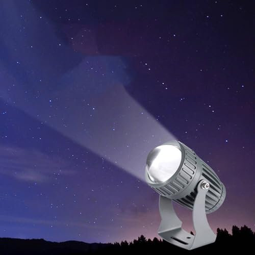 Faretto, Staffa Regolabile A 360° Luci Per Proiettori Da Parete, Fascio Luminoso A LED, 85-265V LED Luci Per Esterni A LED Da Terra Per Esterni, Proiettori A Fascio Stretto Impermeabili Ip67(White,10W