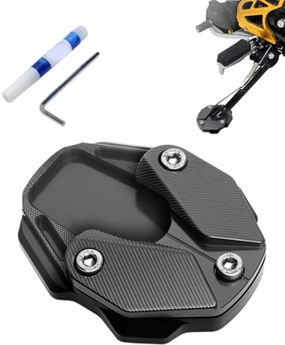 - Complejo de motocicleta para apoyo del pie, soporte lateral de aleación de aluminio, accesorios de óxido modificado