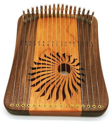 CAYLEN KaLyra aus Kirsche und Wallnuss, Kalimba-Lyra mit 17 Saiten