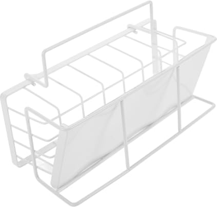 Kitchen Sink Organisation Rack White Carbon Steel Sponge Holder