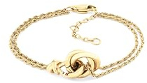 Tommy Hilfiger Jewelry Doppeltes Ketten-Armband oder Halskette für Damen, oder Ohrringe aus Edelstahl mit einem Nautischen Knoten – Erhältlich in Silber, Gold oder Bicolor