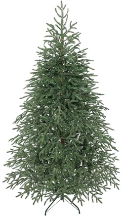 HOMCOM 6 ft Artificial Christmas Tree, 1814 Realistic Dense Branches, Green | Full Spruce, Hinged Xmas Tree, Metal Stand, Easy Assembly