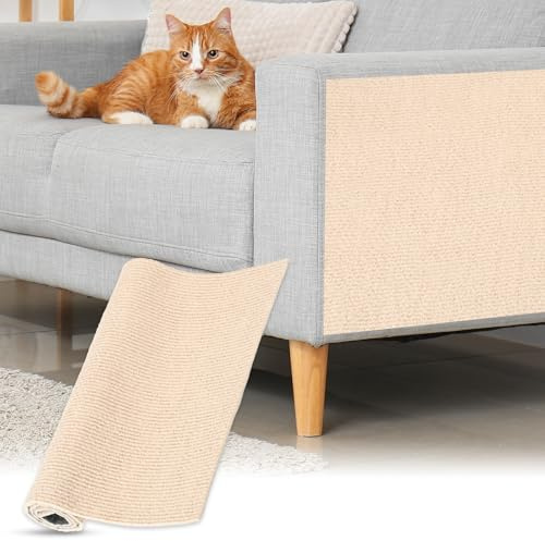sourcing map Tappetino tiragraffi autoadesivo per gatti, 1 rotolo da 59,9 x 30 cm, protezione da artigli di gatto, per fai da te, divano, parete, porte, tappetino anti-graffio, tappetino anti-graffio
