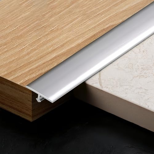 Coayuou Profile T Aluminium Profile En T Baguette Carrelage 120cm* 2 Pièces Joint Seuil De Porte Finition Parfaite Et Résistance Maximale Pour Tous Vos Projets De Carrelage