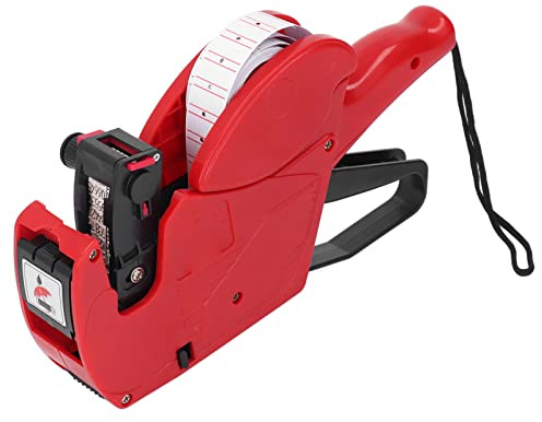Stylebest Price Labeling Machine 8 Digit Easy to Use Portable Price Labeling Device for Stores and Warehouses in ABS Material (Red)