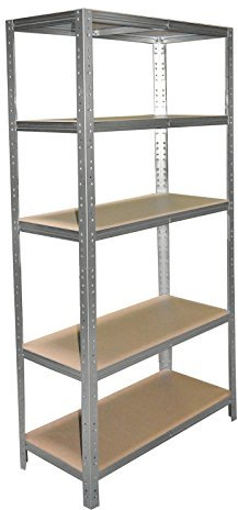 Shelf Creations Basic Schwerlastregal 230x80x40cm verzinkt 5 Böden - Regal Kellerregal Metallregal smartes Steckregal Lagerregal Werkstattregal Archivregal Industrieregal Haushaltsregal Ordnerregal