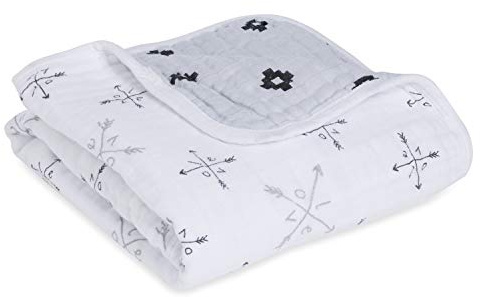 aden + anais buggy blanket, 4 layers 100% cotton muslin, 70cm X 70cm, lovestruck