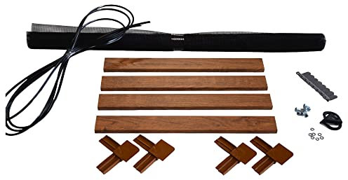 Fliegengitter Fenster, für Rolladen, Insektenschutz, Material Goldeiche, Gitterfarbe Grau | 100x120cm & 19mm Winkel