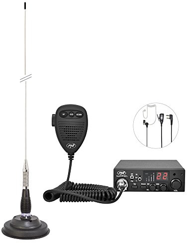PNI CB-Funkkit CB Escort HP 8001L ASQ + CB-Antenne ML100, Zigarettenanzünderstecker und Kopfhörer HS81L im Lieferumfang enthalten
