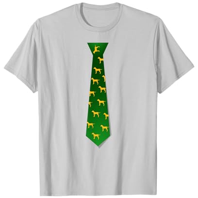 Gauland Krawatte Shirt mit feinem Hunde Motiv T-Shirt