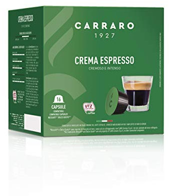 Caffè Carraro, selezione Crema Espresso, Compatibili con Dolce Gusto®*, 6 Astucci da 16 Capsule: 96 Capsule.