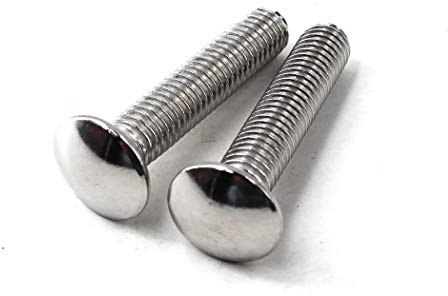 M8x20 Schlossschrauben Edelstahl 304 Flachrundschrauben mit Vierkantansatz (20 Stücke)