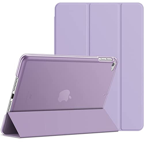 JETech Hülle für iPad mini 4. Gen 7,9 (2015), Helles Lila | Schlanke Transluzent Rückseite, Dreifach-Ständer, Auto Schlafen/Wachen, Leichter Stoßschutz