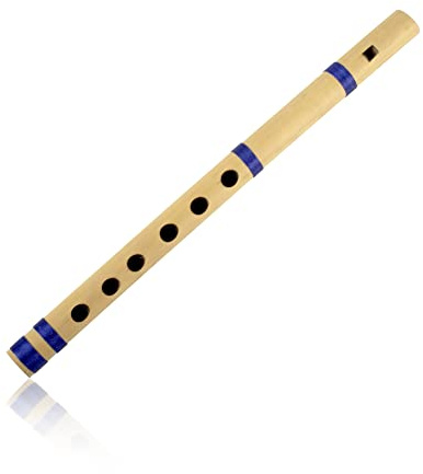 11 Inch Authentic Indian Wooden Bamboo Flute in 'D' Key Fipple Woodwind Musical Instrument Recorder Traditional Bansuri Handcrafted Novelty Decoratives & Collectibles