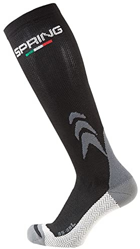 PFIFF 102588 Kompressions-Reitstrumpf Gradual Compression, schwarz-grau 35-38