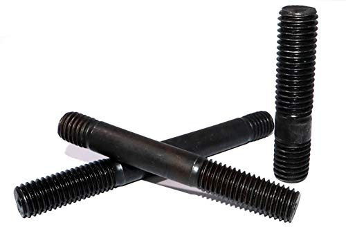 Stehbolzen M12x50 DIN 939 schwarz Stückzahl 4 Festigkeit 10.9 Stiftschraube mit Einschraubende 1,25xd