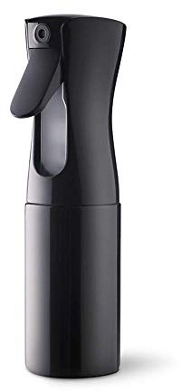 TEEROVA Hair Spray Bottle, Ultra Fine Continuous Mist Sprayer Water Mister for Hair Styling, Plants, Cleaning, Misting & Skin Care (5.4oz) - Black