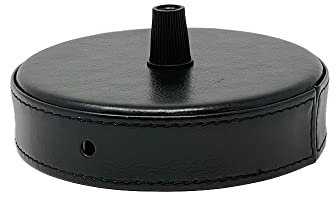 LaMorell LightDesign Lampenbaldachin-Kit mit Leder bezogen (Schwarz)