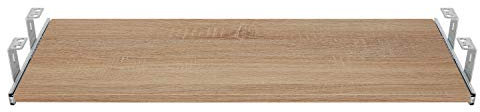 FIX&EASY Guide scorrevoli con ripiano 800X300mm cassetto dekoro quercia sonoma, binario scorrevole con blocco zincato 300mm, estraibili supporto porta tastiera mouse e laptop sotto scrivania tavolo pc