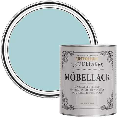 Rust-Oleum Shabby Chic blau Vintage Kreidefarbe für Möbel, wasserbasiert, geruchsarm - Inselblau 750ML