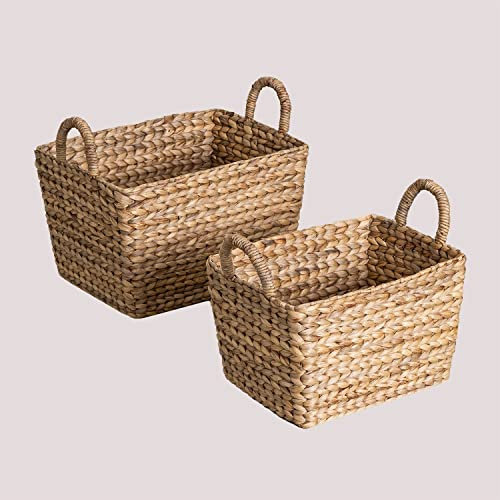 SKLUM Ensemble de 2 Paniers de Rangement Maues Naturel