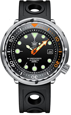 Steeldive 47,5 mm NH35 Uhrwerk, Edelstahl, 300 m, wasserdichte Keramik-Lünette, automatische Tauchuhr, Gummiband, modisch