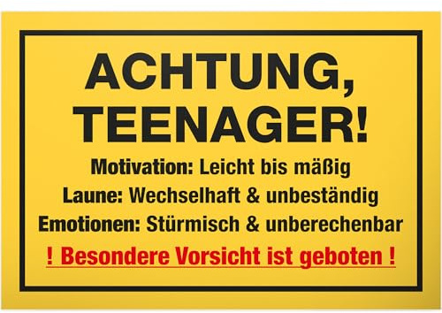DankeDir! Teenager Motivation - Schild 30 x 20 cm - Geschenkidee Jungen & Mädchen Türschild Teenager Zimmer Spruch - Geschenk Idee Geburtstag Zimmer Deko Jugendliche Tür Deko Dekoration