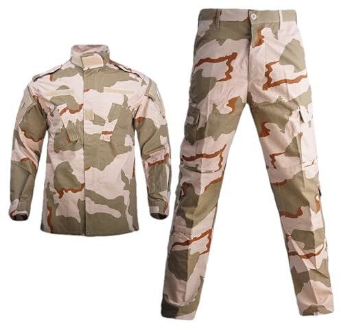 ZMIN Multicam Militäruniform Camo Anzug Taktische Militär Camo Paintball Jagd Kleidung Trainingssets Sand Camo1 L