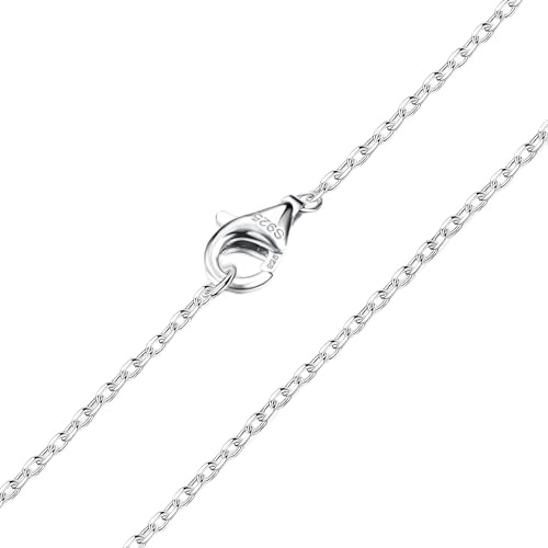 CASSIECA 925 Sterling Silber Halskette Damen Silberkette Damen 925 ohne Anhänger 1,5mm Verschiedene Längen 56cm