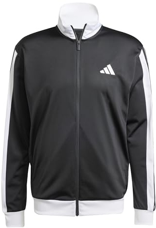 adidas Men's 3 STRIIPES TRICOT COLORBLOCK TRACKPANTS, black, S