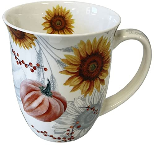 Tournesols et Citrouilles - Tasse en Porcelaine Fine