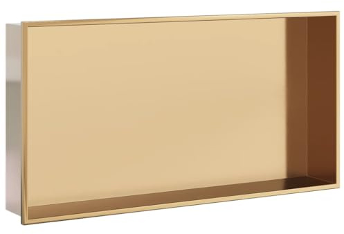 vidaXL Nicchia per Doccia Oro Spazzolato 62x32x9cm in Acciaio Inox