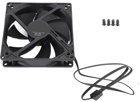 Bonbela PWM - Ventilador de caja de 100 mm, doble bola, control de temperatura inteligente, 1800 rpm, alta velocidad, bajo ruido, 4 pines, ventilador de refrigeración para PC