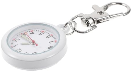VALICLUD Schwesterntisch Uhren für Männer Digitale Taschenuhr Digitale Uhrenanhänger schwesternuhr Medical Watch ansteckbare Taschenuhr Grundlagen der Krankenpflegeschule Kieselgel Weiß