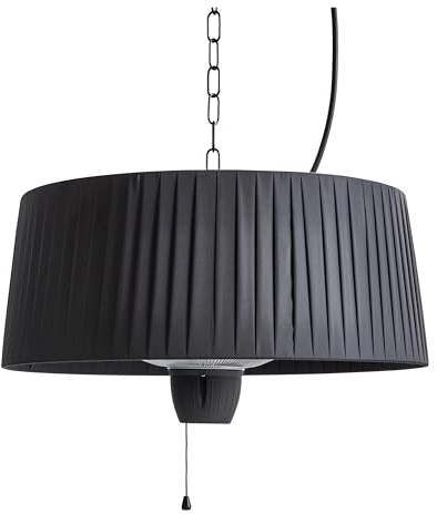 Lamp Patio Heater Halogen 1500 W Electric Patio Garden Outdoor Accessories Steel Aluminium Black Ascea