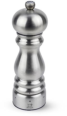 PEUGEOT - Macinasale Paris Chef u'Select 18 cm - 6 gradi di macinatura preimpostati - Innovativo meccanismo di macinazione Zirlion per sale fine polvere - In acciaio inox - Know-how francese