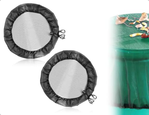 AOYEGIC Paquete De 2 Redes para Barriles De Lluvia, Tapa Ajustable con CordóN para Barriles De Lluvia, ProteccióN contra Hojas, para Casa, JardíN Y Otros Espacios Al Aire Libre