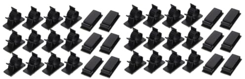 DIYEAH 2 Set Clip Organizer Per Fili Elettrici Autoadesive Supporti Regolabili Per Gestione Cavi Usb Cavi Laptop E Ricarica Fissaggio Sicuro Per Fili Su Superfici Lisce Come 18 Pezzi*2