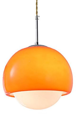 Amen single-head chaner, embedded Nordic style glass ceiling lamp, personalized porch and balcony decorative lamp E14 light source