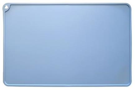 Myutrensty Silikon Malunterlage für Kinder 60x40 cm, Rutschfeste Bastelunterlage Kinder, Abwaschbar Silikonmatte Groß für Epoxidharz Handwerk, Basteln, Malen,Tischmatte (Blau)