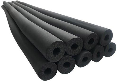 Self Seal Pipe Insulation Lagging 1.70 m Sponge Protective Sleeve, Cell Foam Tubing Thick 9.0 mm for Hot and Cold Water Pipes, ID 6-60 mm(42.0mm/1.69)